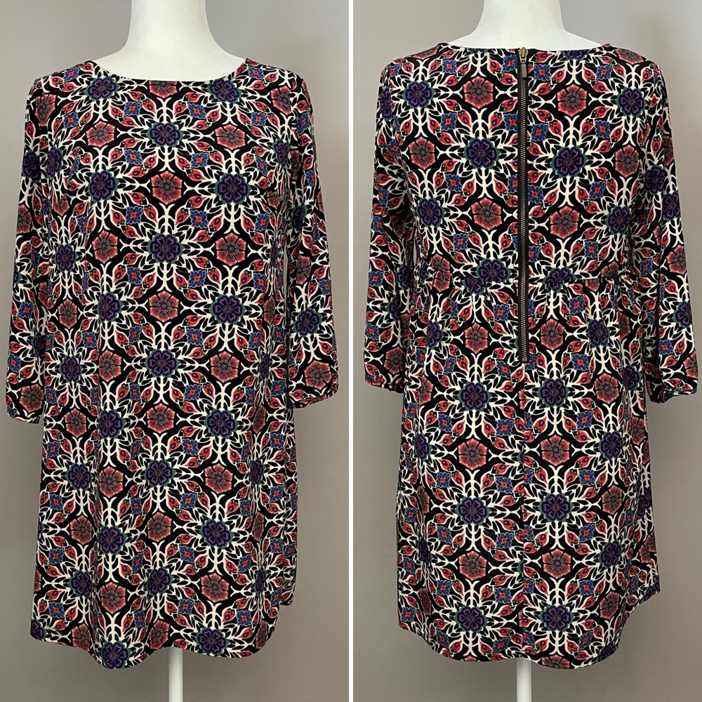 Old Navy Floral Print 3/4-Sleeve Shift Dress Size S